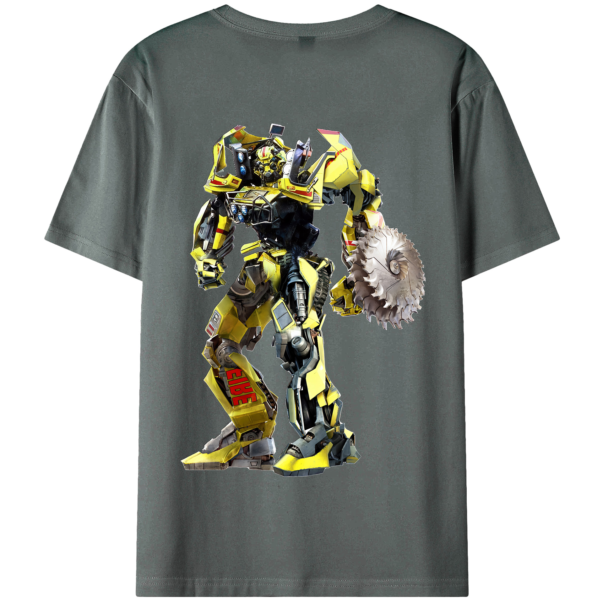 （画像用） Transformers トランスフォーマー 綿100％半袖Tシャツ（背面プリント）